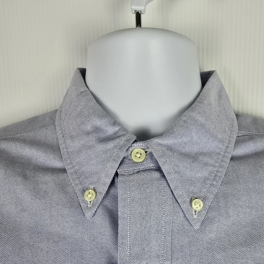 Ralph Lauren Men's Yarmouth Classic Blue 100% Cotton Button Down Shirt Size 16.5